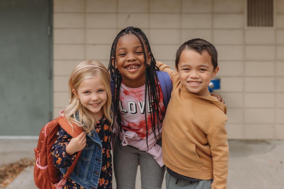 kids standing together
